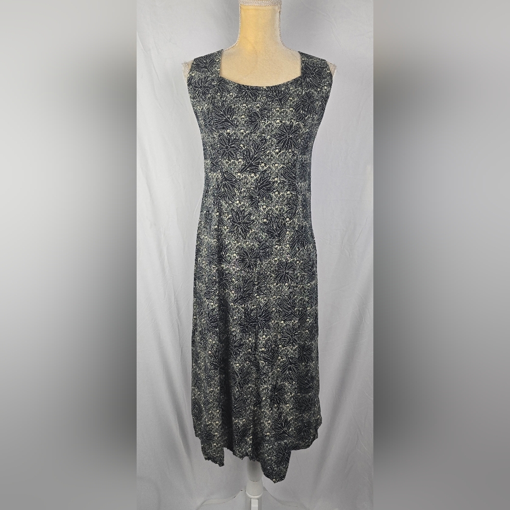 All That Jazz 90s Whimsigoth Floral Criss Cross Back Dress sz 11/12 Y2k Skate